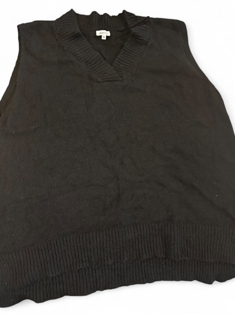 White Birch Black Oversized Sweater Vest XL 🖤